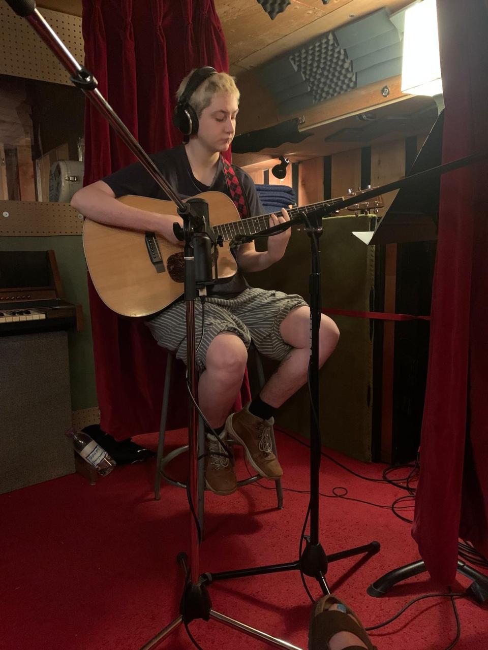 Shanti in the studio